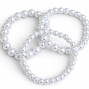 Elegant  Pearl Beaded Fashion Stretch Bracelets Set of 3